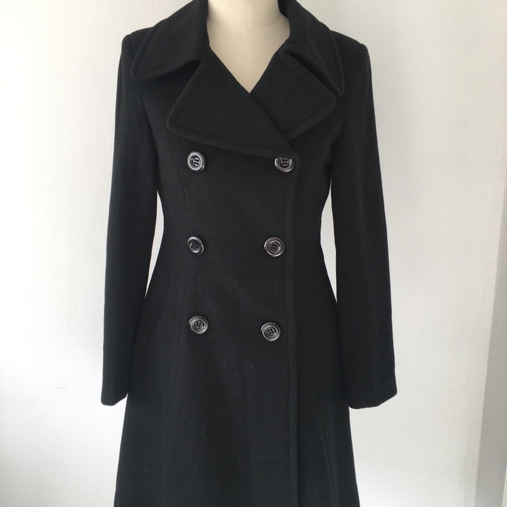 Black wool coat size XS